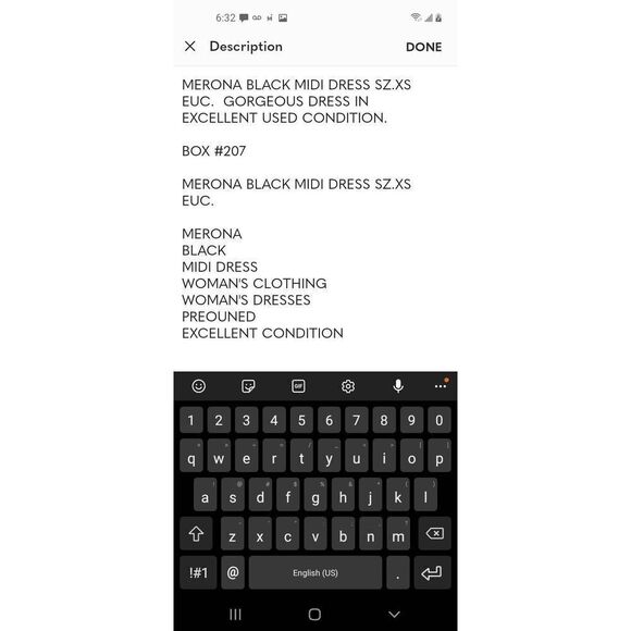 MERONA BLACK MIDI DRESS SZ.XS EUC - Picture 9 of 9